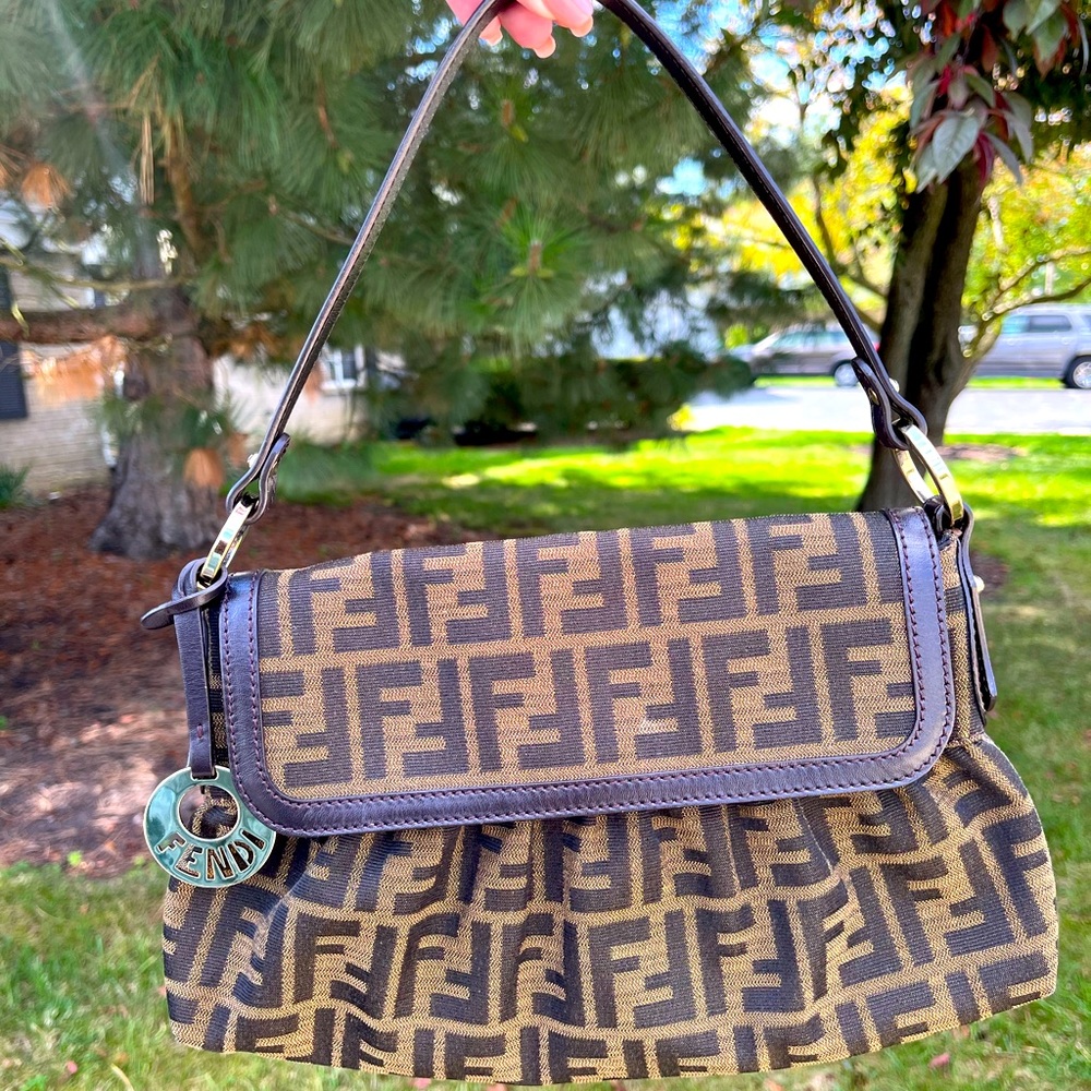 Authentic Fendi Zucca shoulder bag